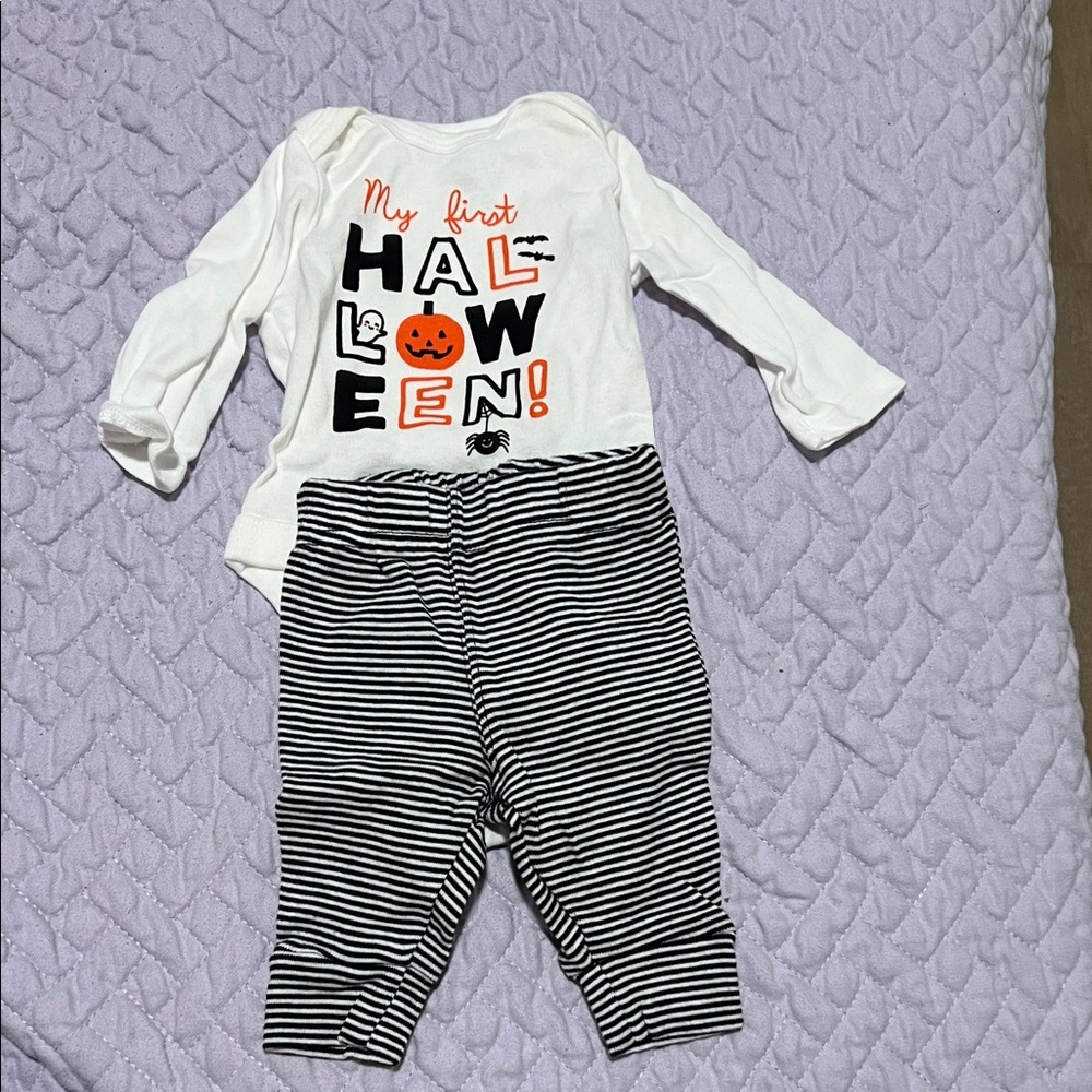 Carter's White and Black Halloween Costume Set
